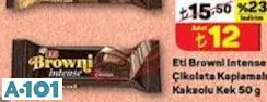 ETİ BROWNİ INTENSE ÇİKOLATA KAPLAMALI KAKAOLU KEK 50 G